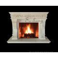 High quality natural Chinese white marble fireplace